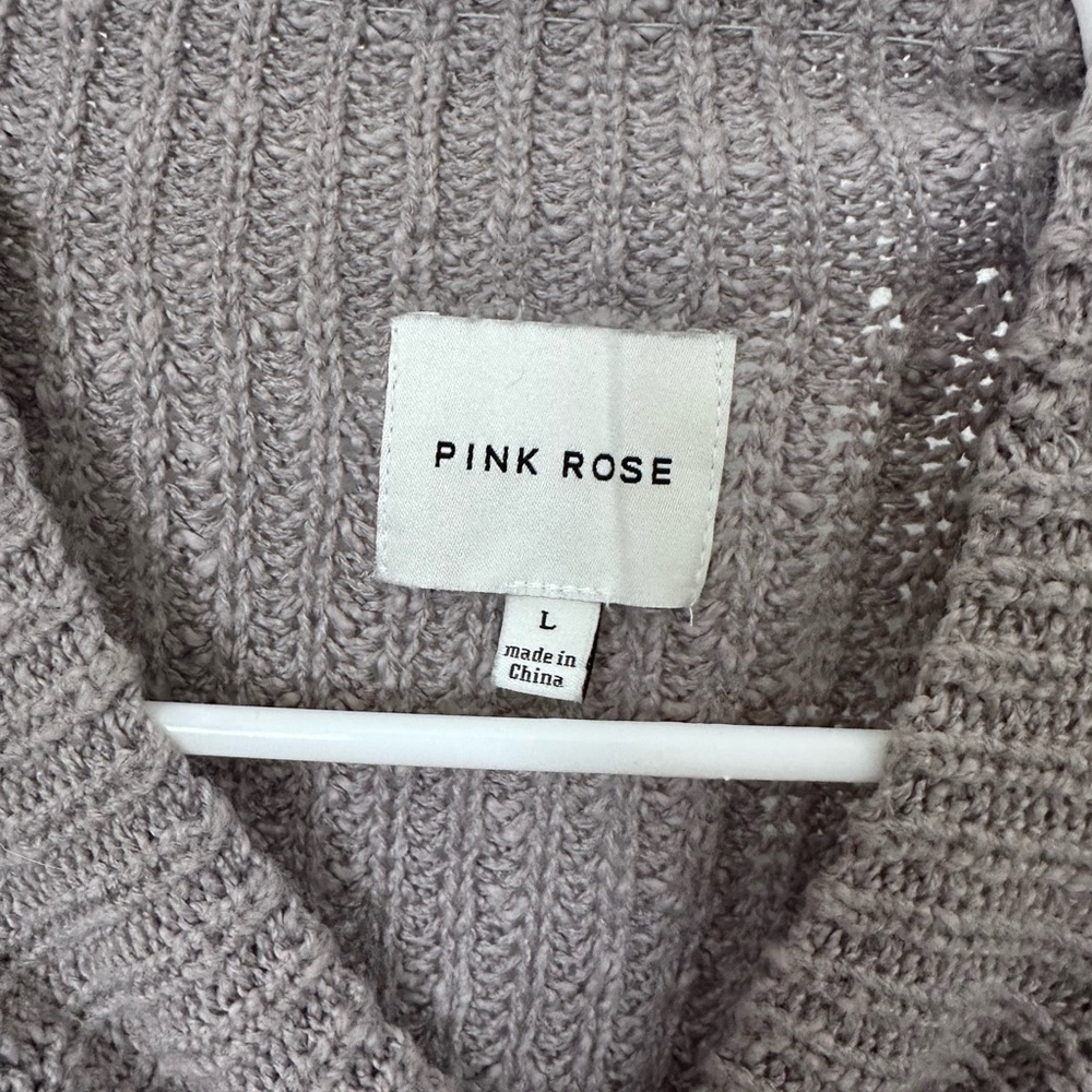 Pink Rose Heathered Knit Sweater - Picture 2 of 3